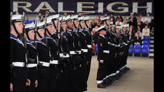 Join The Royal Navy  HMS Raleigh New Recruits Parade Ground Drill [upl. by Hellman]