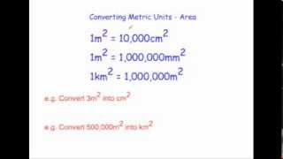 Converting Metric Units of Area [upl. by Jovitah]