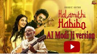 Arabic Kuthu  Halamithi Habibo  Modi ji Version  Full Song  Just For fun  AI Generate [upl. by Lledor807]