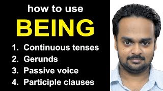 How to Use BEING  Passive voice Gerund Participle Clause  Useful Vocabulary amp Practice Exercises [upl. by Radec]