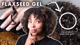 I Tried Making and Using Flaxseed Gel on My Curly Hair again [upl. by Watt]