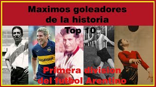 ⚽TOP 10⚽ Los goleadores de la historia del fútbol argentino [upl. by Hulburt848]