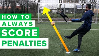 HOW TO ALWAYS SCORE PENALTIES  Penalty kick tutorial [upl. by Reilly]