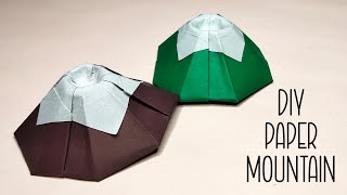 Origami Volcano  Paper Mountain Craft  ORIGAMI MOUNT  Paper crafts Deecrafts [upl. by Teplica304]