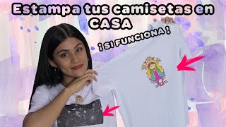 CÓMO ESTAMPAR CAMISETAS EN CASA  SÍ FUNCIONACON PLANCHA [upl. by Monika818]