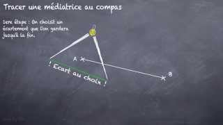 Tracer une médiatrice au compas 5eme [upl. by Uthrop]