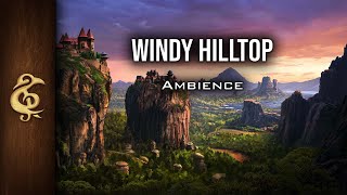 Windy Hilltop  Strong Breeze Nature Trees Ambience  1 Hour [upl. by Joliet]