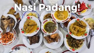 Nasi Padang  AMAZING Indonesian Food  Beef Rendang and Gulai Otak [upl. by Jarrett193]