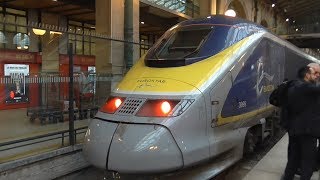 Eurostar Class 373 TGV TMST e300 Ride London St Pancras International to Paris Nord  210318 [upl. by Arretak]