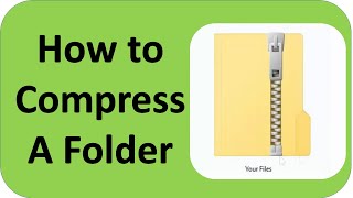 How to Compress a Folder Tutorial  Compressing Folder  Class 5  Computer [upl. by Esertap]