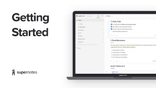Supernotes  Getting Started [upl. by Ideih]
