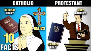 10 Differences Between CATHOLIC and PROTESTANT Christians  Part 2 [upl. by Swayder]