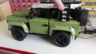 LEGO Technic 42110 Land Rover Defender with a few MODs [upl. by Treblihp]