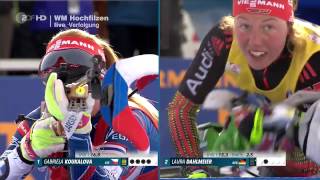 Damen 10 km Verfolgung Biathlon WM Hochfilzen 2017HD [upl. by Yelkreb424]