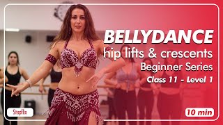 StepFlix Belly dance Level 1 Class 11 Hip Lifts amp Crescents [upl. by Liva]