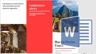 WORD Como HACER un TRIPTICO en WORD 20162019 [upl. by Suedama]