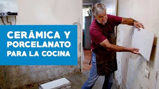 Cómo instalar cerámica y porcelanato en la cocina [upl. by Alit]