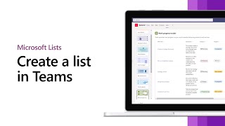 How to create a list in Microsoft Teams [upl. by Oehsen]