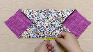 How To Make Origami Pouch Bag  Beginners Sewing Project Simple And EASY [upl. by Abbot]