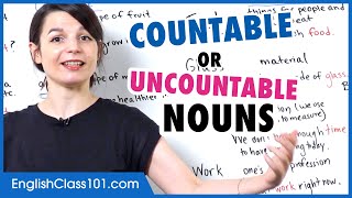 Countable and Uncountable Nouns  Basic English Grammar [upl. by Nylyrehc]