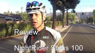 NightRider Solas100 rear light  How long does each mode last [upl. by Waldner]