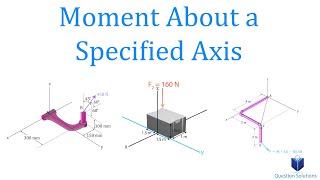 Moment About a Specified Axis  Mechanics Statics  Learn to Solve Any Question [upl. by Leese]