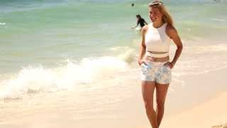 Eugenie Bouchard hits the beach  Hopman Cup 2014 [upl. by Ennahtur596]