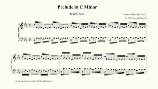 Bach Prelude in C minor BWV 847 [upl. by Jaynell331]