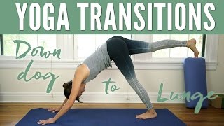 Yoga Tips  Transitions  Down Dog to Lunge [upl. by Etteraj569]