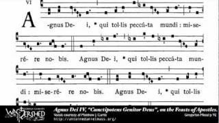 Agnus Dei IV from Mass IV Gregorian Chant [upl. by Yenattirb]