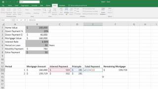 House Payment A Principle and Interest Amortization [upl. by Denzil768]