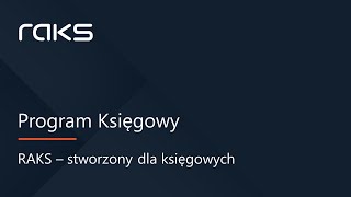 Program Księgowy RAKS  Pełna Księgowość [upl. by Andrien766]