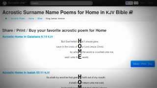 Acrostic poems about Home [upl. by Lladnek]