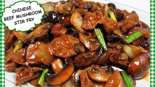 Chinese Beef and Mushroom Stir Fry Recipe [upl. by Anilyx905]