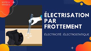 1 Électrisation par frottement Electrification by Friction Animation Physique Physics Animation [upl. by Nuawd]