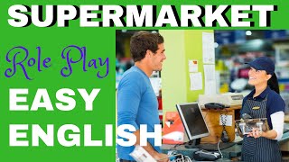 How to Speak with a 🛒 Supermarket Cashier  English Conversation Practice [upl. by Cramer278]