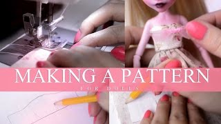 Making clothing pattern for dolls  sewing [upl. by Titos]