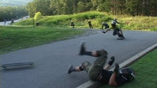 10 PAINFUL Longboarding CRASHES [upl. by Yedorb]