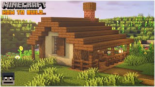 Minecraft  Small Cabin Tutorial [upl. by Salas]