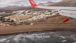 Lanzarote Landing  Jet2  Great views of Puerto Del Carmen [upl. by Nigel]