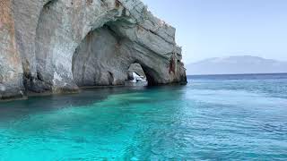 Zakynthos Blue Caves Greece  4K [upl. by Ecargyram510]