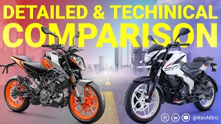 2023 KTM Duke200 VS Pulsar 200NS Tamil Comparison Review  RevNitro [upl. by Dleifrag]