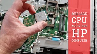 Upgrading Removing CPU Processor for All In One HP Desktop Computer [upl. by Yecniuq]