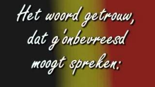 De Brabançonne  Belgisch Volkslied  Belgian National Anthem lyrics [upl. by Aikel685]