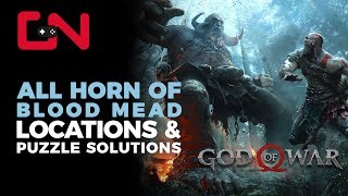 God of War Horn of Blood Mead Locations  Rune Puzzle Solutions [upl. by Dysart]