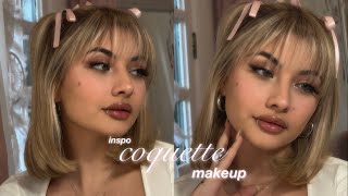 𐙚‎‧COQUETTE makeup tutorial para principiantes 🩰 [upl. by Orva]