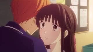 Fruits Basket  Cute Kyo and Tohru Moment [upl. by Ahsinrac]