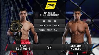 Adriano Moraes vs Geje Eustaquio III  Full Fight Replay [upl. by Llert]