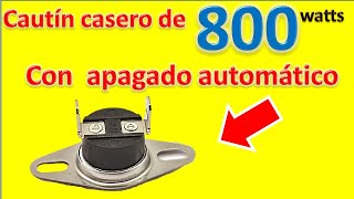 como hacer CAUTIN CASERO DE 800 WATTS para estaños con fusible termico automatico [upl. by Birkner414]