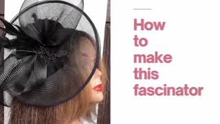 DIY HAT WIRE CRINOLINE FASCINATOR  HOW TO MAKE CRINOLINE FASCINATOR [upl. by Stavros665]